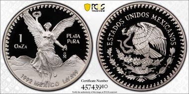 1992-Mo Onza Libertad Ag PR69DCAM