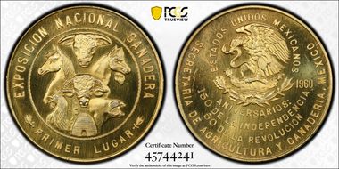 1960 Medal Grove-E41a Gilt-Silver MS67