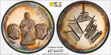 1963 Medal Grove-827a Ag Reoccupation of Chamizal SP63