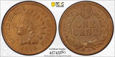 1909-S 1C Indian XF45BN