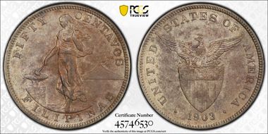 1903 50C KM-167  Ag AU55