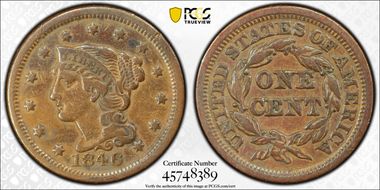 1846 1C Small Date N1BN