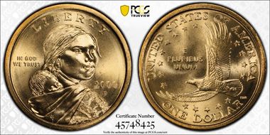 2000-P SAC$1 MS66