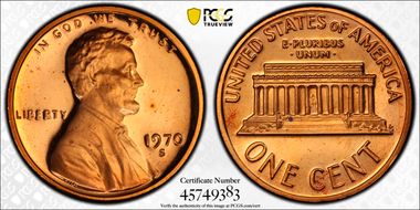 1970-S 1C Large Date PR68DCAM