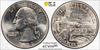 2021-D 25C Crossing the Delaware MS65