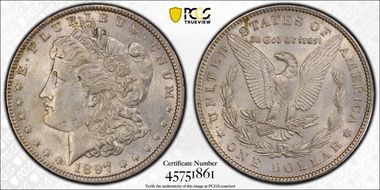 1897 $1 AU55