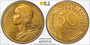 1962 50C KM-P350 Piefort Br-Al SP63