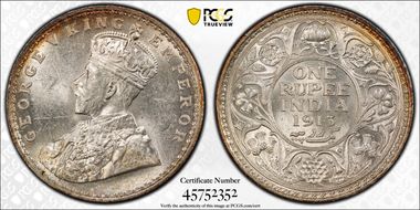 1913(B) Rupee SW-8.23 Prid-219 MS62