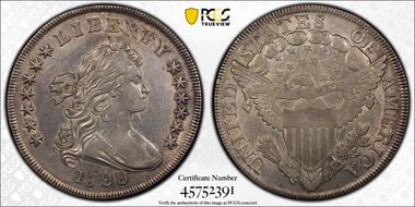 1799/8 $1 15 Reverse Stars N1