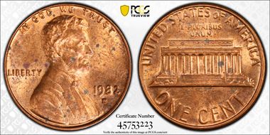1982-D 1C Bronze MS62RB