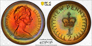 1973 1/2p S-A1 New Penny PR66RB