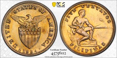 1934-M 5C Allen-5.04a RP 1 MS63