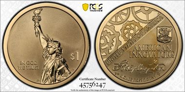 2018-S $1 American Innovation Rev PR Washington-Signed 1st Patent PR69