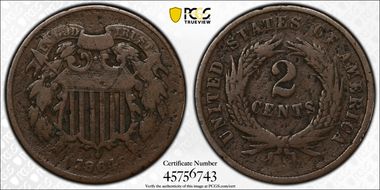 1864 2C Large Motto N1BN