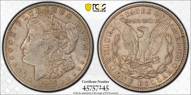 1921 $1 Morgan AU50
