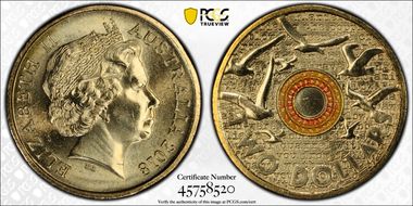 2018 $2 In Flanders Fields Colorized 30th Ann. $2 Coin MS66