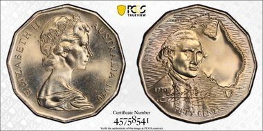 1970 50C Captain Cook MS67