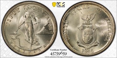 1945-S/S 50C Allen-15.02a MS66