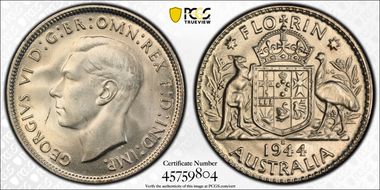 1944-S Florin KM-40  Ag MS65