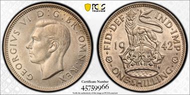 1942 Shil S-4082 English Rev MS62