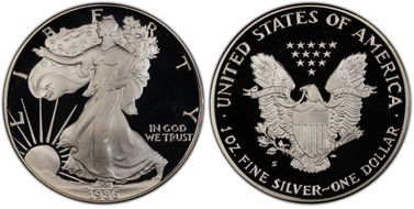1986-S $1 Silver Eagle PR69DCAM