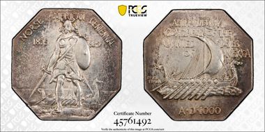 1925 AR Medal Norse American, Thin AU55