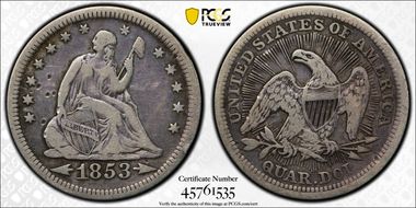 1853 25C Arrows and Rays N1