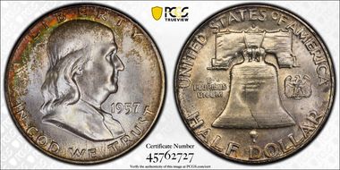 1957-D 50C MS66FBL