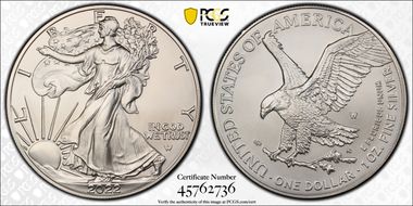 2022-W $1 Burnished Silver Eagle SP70