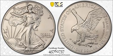 2022-W $1 Burnished Silver Eagle SP70