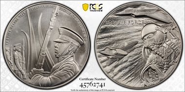 (2022-S) Medal U.S. Air Force Matte 1 oz Ag MS70