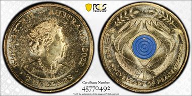 2022 $2 Peacekeeping - Colorized MS66