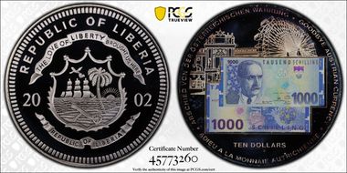 2002 $10 Goodbye Austrian Currency MS68