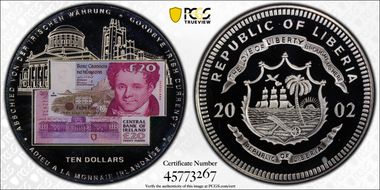 2002 $10 Goodbye Irish Currency MS68