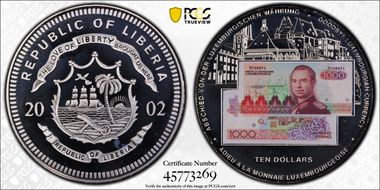 2002 $10 Goodbye Luxembourgian Currency MS68