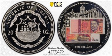 2002 $10 Goodbye Portuguese Currency MS67