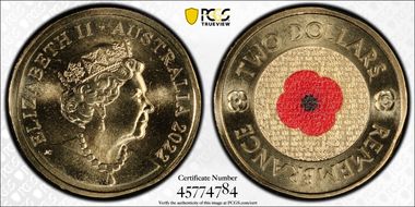 2022-C $2 Remembrance Day Colorized MS68