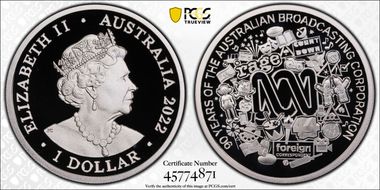2022 $1 90 Years of the ABC PR69DCAM