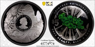 2022 $5 Daintree Rainforest Colorized PR70DCAM