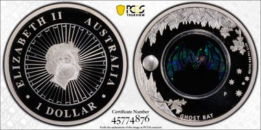 2015-P $1 Ghost Bat - Opal PR69DCAM