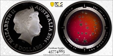 2014 $5 Orion Southern Sky Colorized PR69DCAM