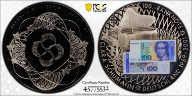 2002 $1 Clara Schumann 100 Deutche Mark Banknote MS68