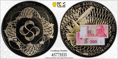 2002 $1 Paul Ehrlich 200 Deutche Mark Banknote MS68