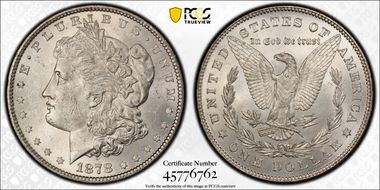 1878 7/8TF $1 Strong MS61