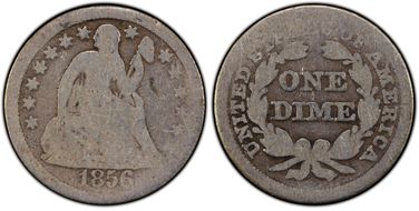 1856 10C Large Date AG3