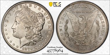 1879-S $1 VAM 52, Rev. of 1878 MS63