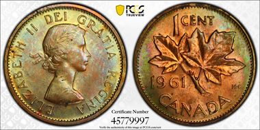 1961 1C MS64RB