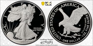 2022-W  $1 Silver Eagle PR70DCAM