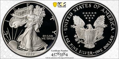 1989-S $1 Silver Eagle PR69DCAM