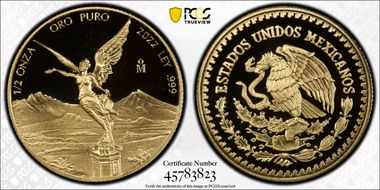 2022-Mo 1/2 oz Libertad Au PR69DCAM
